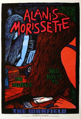Alanis Morissette - The Warfield SF - November 15, 1995 (Poster)