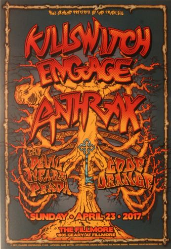 Anthrax - The Fillmore - April 23, 2017 (Poster)