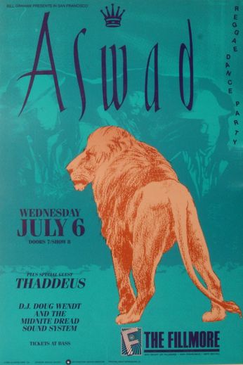 Aswad - The Fillmore - July 6, 1988 (Poster)