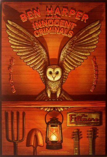 Ben Harper & The Innocent Criminals - The Fillmore - March 25-28, 2015 (Poster)
