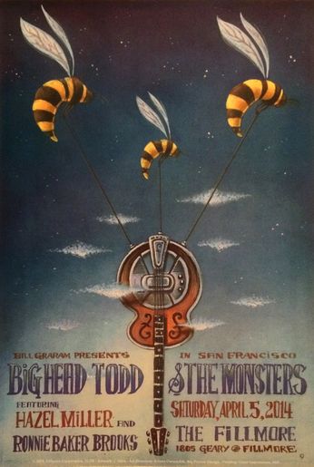 Big Head Todd & The Monsters - The Fillmore - April 5, 2014 (Poster)