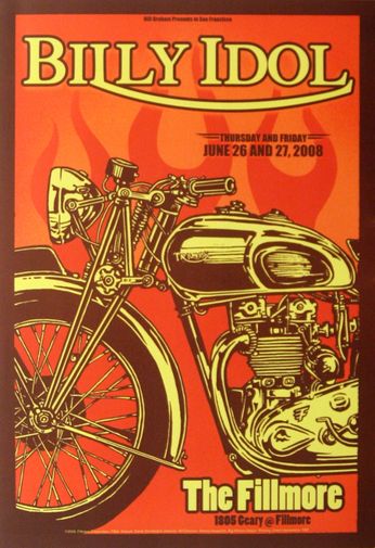 Billy Idol - The Fillmore - June 26 & 27, 2008 (Poster)