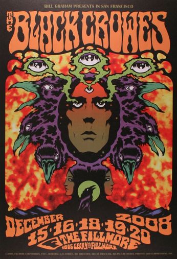 Black Crowes - The Fillmore - December 15, 16, 18, 19, 20, 2008 (Poster)