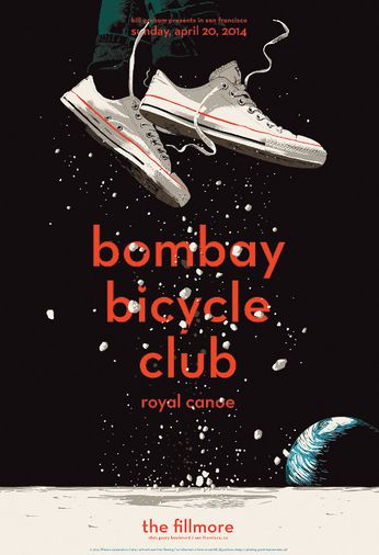 Bombay Bicycle Club - The Fillmore - April 20, 2014 (Poster)