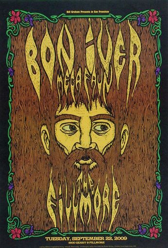 Bon Iver - The Fillmore - September 22, 2009 (Poster)