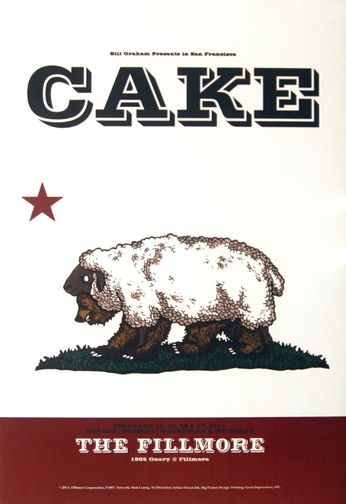 Cake - The Fillmore - February 14-17, 2011 (Poster)