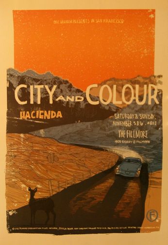 City And Colour - The Fillmore - November 5 & 6, 2011 (Poster)
