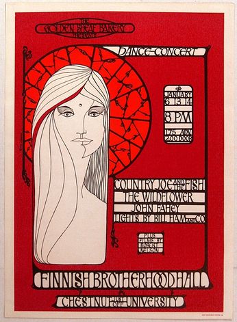 Country Joe & The Fish / The Wildflower / John Fahey - Finnish Brotherhood Hall - January 6, 1967 (Poster)