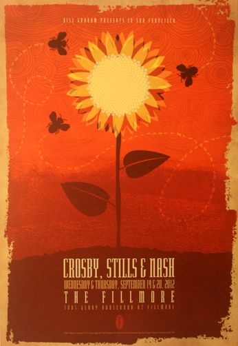 Crosby, Stills & Nash - The Fillmore - September 19 & 20, 2012 (Poster)