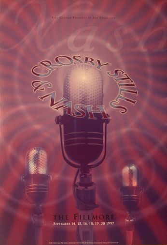 Crosby, Stills & Nash - The Fillmore - September 14-16, 18-20, 1997 [PURPLE] (Poster)
