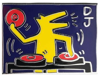 Keith Haring - DJ Dog (Enamel Pin)