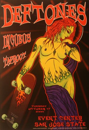 Deftones - San Jose State Event Center - October 17, 2000 (Poster)