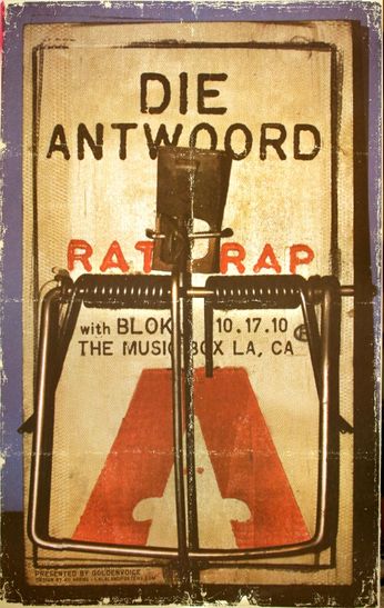 Die Antwoord - The Music Box - October 17, 2010 (Poster)