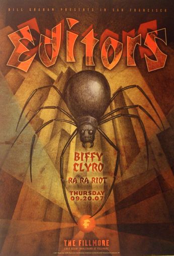 Editors - The Fillmore - September 20, 2007 (Poster)