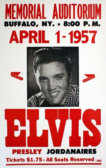 Elvis Presley - Memorial Auditorium - April 1, 1957 (Poster)