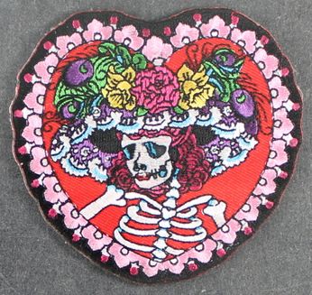 Sunny Buick Flower Hat Sugar Skull (Patch)