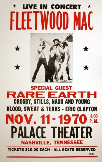 Fleetwood Mac - Palace Theater - November 11, 1970 (Poster)
