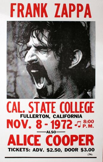 Frank Zappa - Cal State College - November 8, 1972 (Poster)