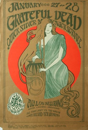 Grateful Dead / Quicksilver Messenger Service - The Avalon Ballroom - January 27 - 28, 1967 (Poster)