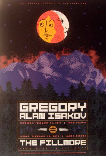 Gregory Alan Isakov - The Fillmore - February 14 & 15, 2019 (Poster)