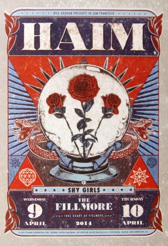 Haim - The Fillmore - April 9 & 10, 2014 (Poster)