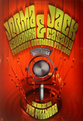Hot Tuna (Jorma Kaukonen & Jack Cassady) - The Fillmore - December 7, 2000 (Poster)