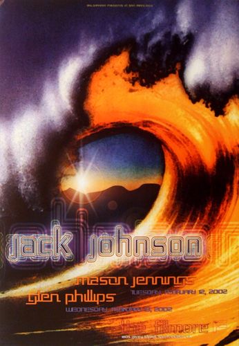 Jack Johnson - The Fillmore - February 13, 2002 (Poster)