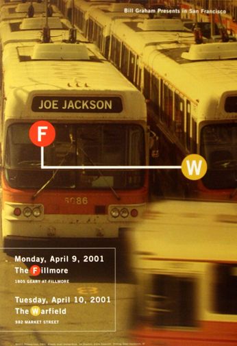 Joe Jackson - The Fillmore - April 9 & 10, 2001 (Poster)