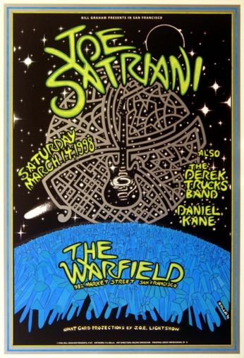 Joe Satriani - The Warfield, SF - March 14, 1998 (Poster)