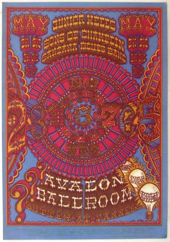 Junior Wells / Sons Of Champlin / Santana Blues Band - Avalon Ballroom SF - May 17, 1968 (Poster)