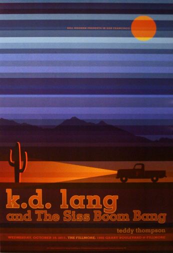  k.d. lang And The Siss Boom Bang - The Fillmore - October 19, 2011 (Poster)