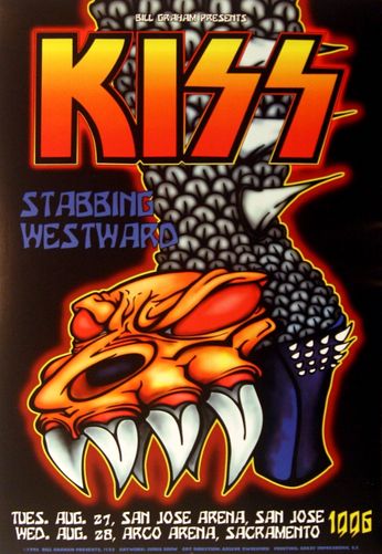 KISS - San Jose Arena / Arco Arena Sacramento - August 27 / 28, 1996 (Poster)