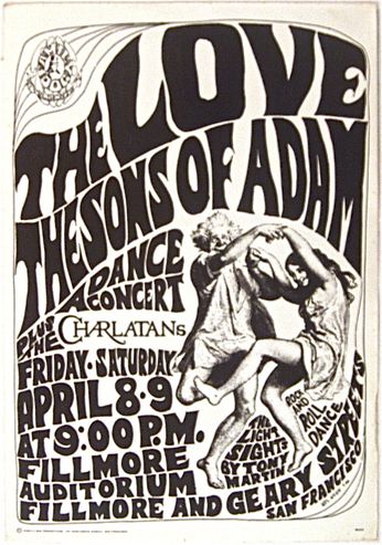 Love / Sons Of Adam - The Fillmore Auditorium SF - April 8 & 9, 1966 (Poster)