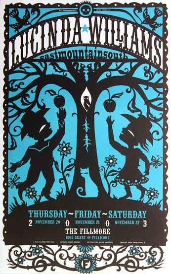 Lucinda Williams - The Fillmore - November 20, 21 & 22, 2003 (Poster)