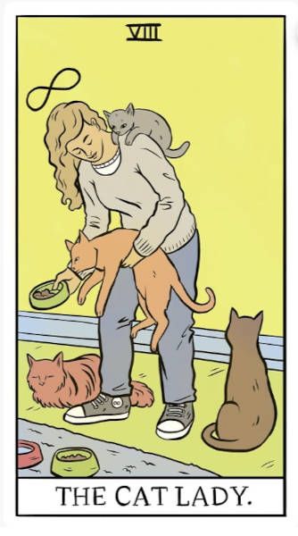 Modern Tarot - The Cat Lady (Sticker)