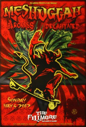 Meshuggah - The Fillmore - May 6, 2012 (Poster)