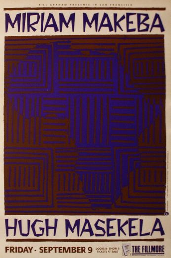 Miriam Makeba / Hugh Masekela - The Fillmore - September 9, 1988 (Poster)
