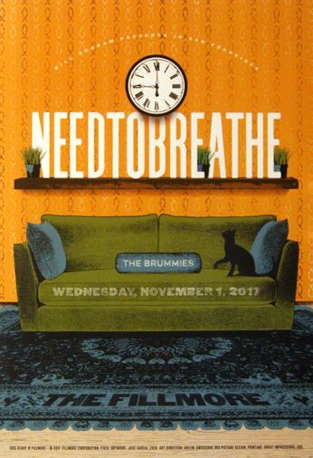 Needtobreathe - The Fillmore - November 1, 2017 (Poster)