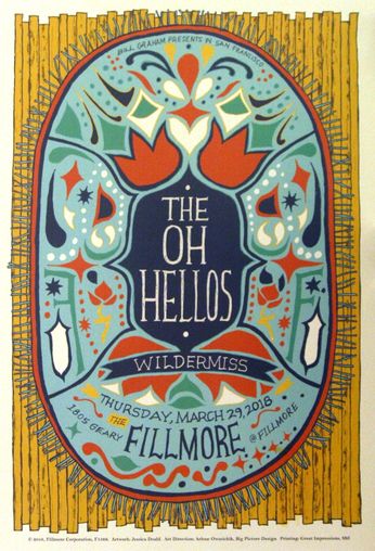Oh Hellos - The Fillmore - March 29, 2018 (Poster)