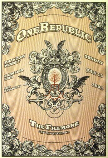 OneRepublic - The Fillmore - July 13, 2008 (Poster)