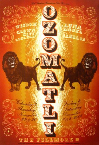 Ozomatli - The Fillmore - November 29 & 30, December 1 & 2, 2006 (Poster)