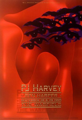 PJ Harvey / Ben Harper - The Warfield SF - September 28 & 29, 1995 (Poster)