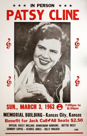 Patsy Cline - Kansas City Memorial Building - March 3, 1963 (Poster)
