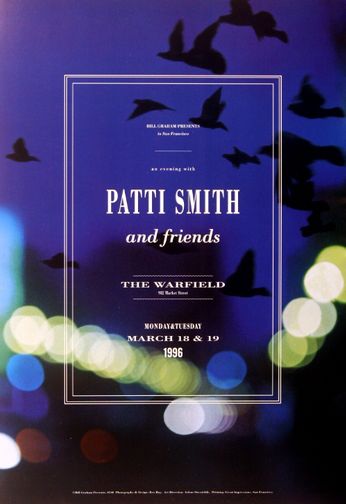 Patti Smith And Friends - The Warfield SF - March 18 & 19, 1996 (Poster)