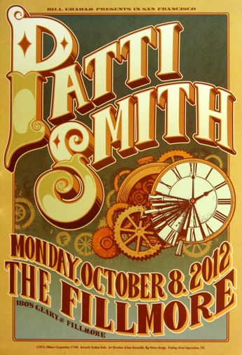 Patti Smith - The Fillmore - October 8, 2012 (Poster)