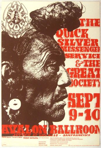 Quicksilver Messenger Service / Great Society - Avalon Ballroom SF - September 9 &10, 1966 (Poster)