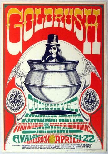Quicksilver Messenger Service / John Hammond / Charles Lloyd - Avalon Ballroom SF - April 21 & 22, 1967 (Poster)