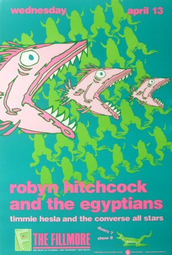 Robyn Hitchcock And The Egyptians - The Fillmore - April 13, 1988 (Poster)
