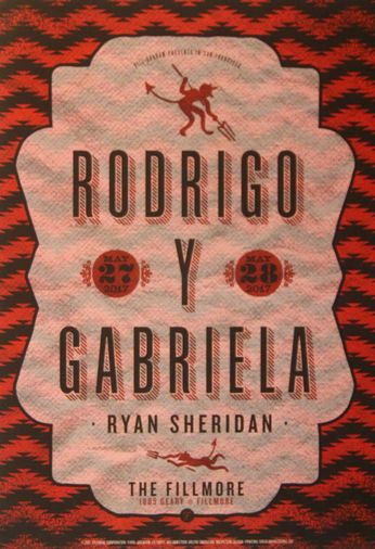 Rodrigo Y Gabriela - The Fillmore - May 27 & 28, 2017 (Poster)