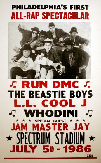 Run DMC / Beastie Boys - Spectrum Stadium - July 5, 1986 (Poster)